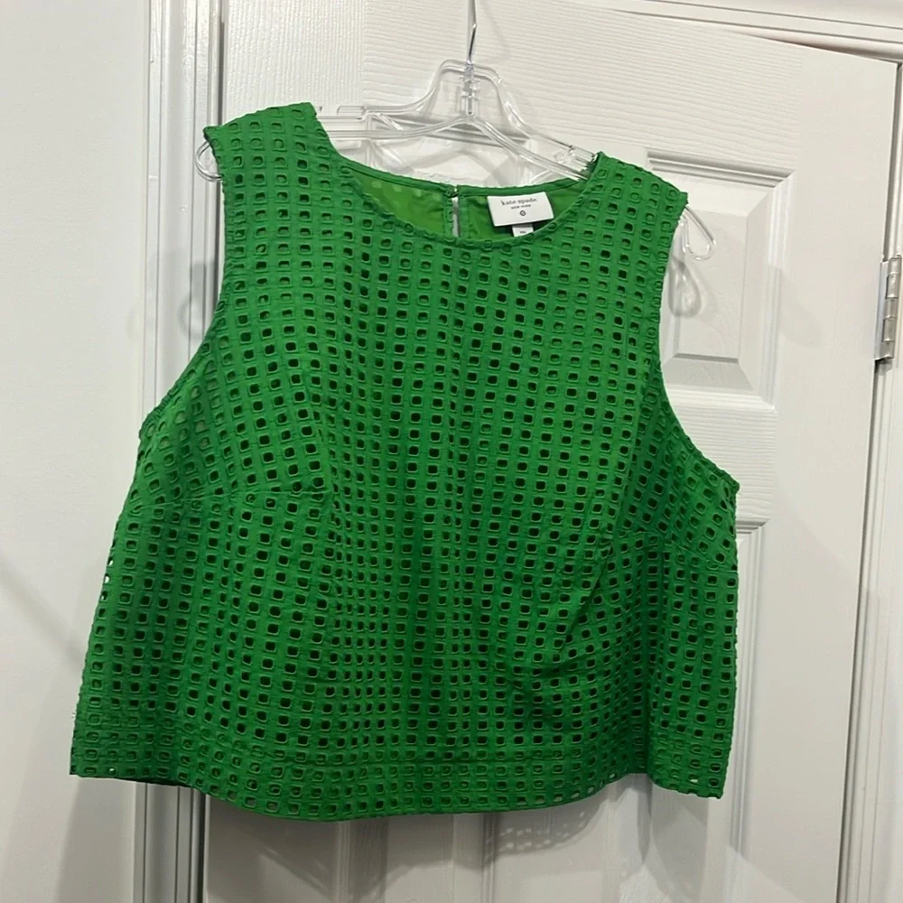 NWT Eyelet Shell Tank Top - kate spade new york x Target Green